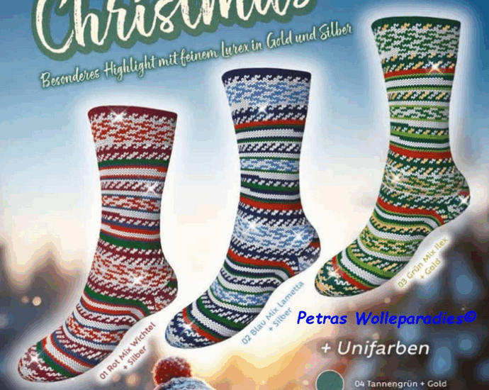 Weihnachtssockenwolle "limited Edition" Fortissima Color 4-fach