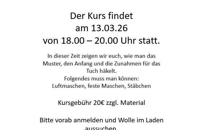 Neuer Häkelkurs!