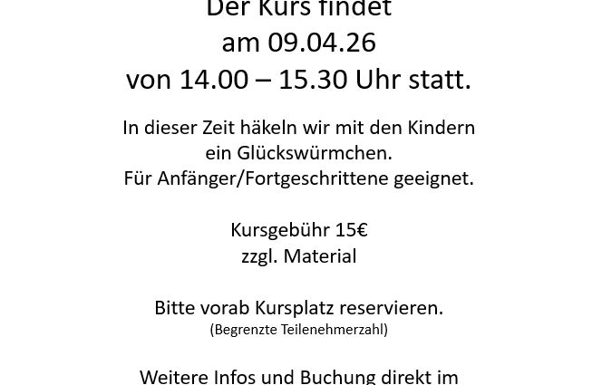 09.04.2026 - Häkelkurs für Kinder ab 10 Jahren.